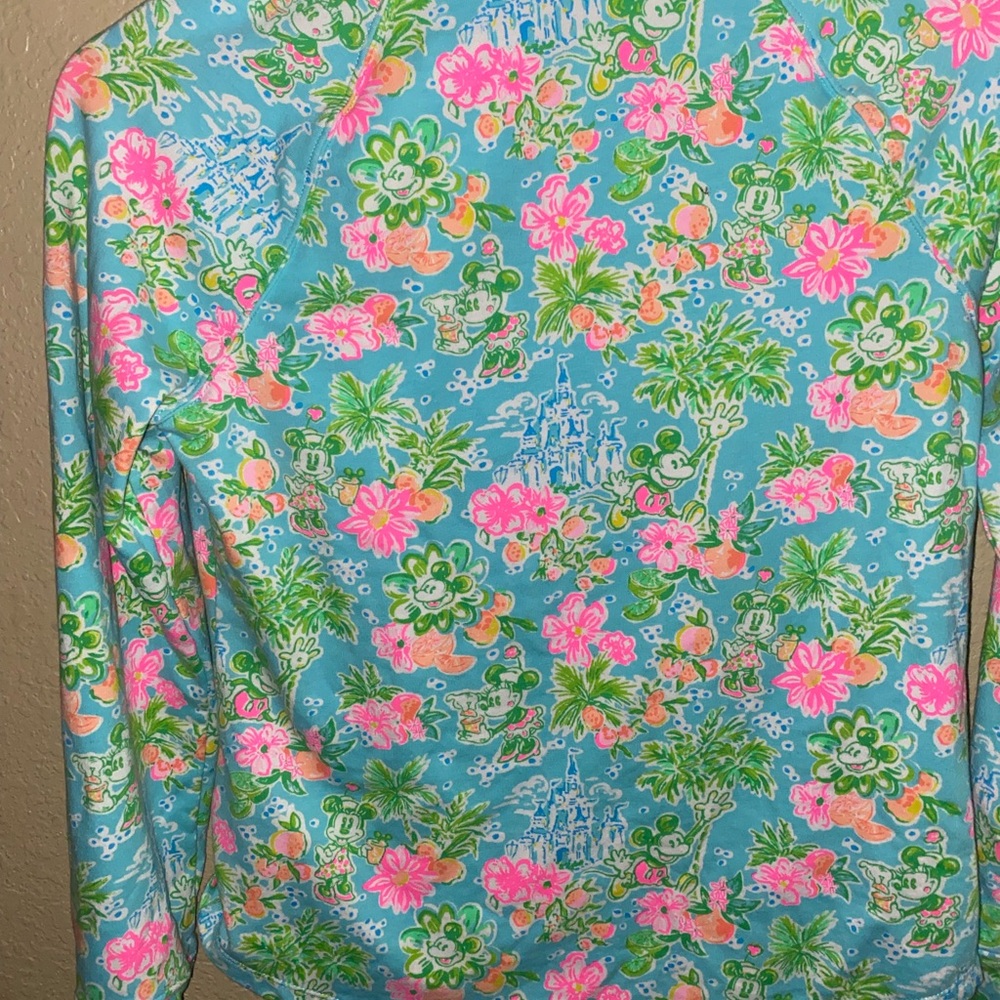 Lilly Pulitzer Blue and Pink Floral Top. Disney print. - Picture 4 of 7